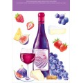 Многоразовая наклейка (бутылка вина с фруктами)