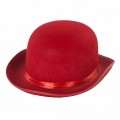 Шляпа "Котелок" фетр Красный