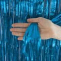 Украшение занавес дождик Фактурный Синяя Бирюза (1м*2м)