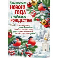 Плакат "Счастливого Нового года и чудесного Рождества"  941