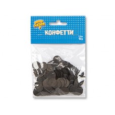 Конфетти Круги тишью Черные 1,5см 10гр