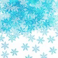 Декоративное украшение Снежинки, фетр, Голубой, 2см, 300шт