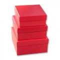 Коробка Квадрат Красный (ПИН75)