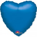 Шар фольга А18 Сердце Металлик Blue