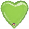 Шар фольга А18 Сердце Металлик Lime Green