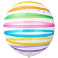 Шар Сфера 18"/46см 3D Deco Bubble Полосы разноцветные