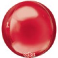 Шар Сфера 16"/41см 3D Сфера Металлик Red