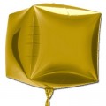 Шар Куб 15" 3D Металлик Gold