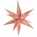 Шар Звезда составная 25"/66см 3D Розовое золото