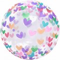 Шар Сфера 20"/51см 3D Deco Bubble Множество сердец