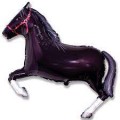 Шар фольга И14 Мини фигура Лошадь черная