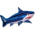 Шар фольга И14 Мини фигура Акула синий