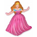 Шар фольга И14 Мини фигура Принцесса Розовый